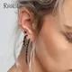 RAKOL – boucles d'oreilles en zircone cubique pour femmes bijoux de luxe en cristal en forme de C
