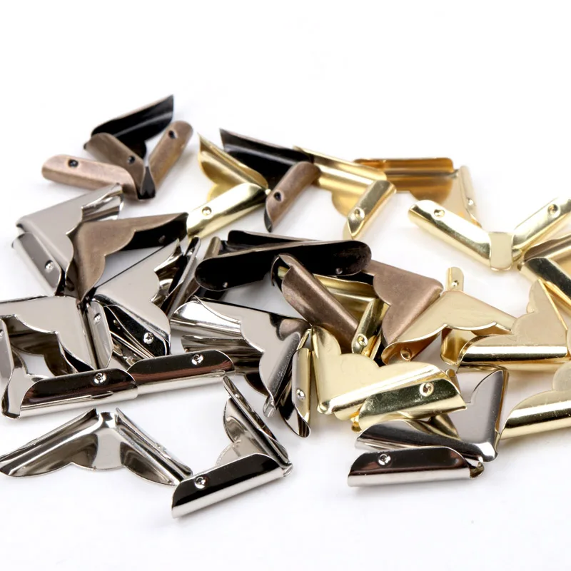 Coins métalliques pour Album, boîte de livre, Scrapbooking, Menu, dossier, coins protecteurs pour Album Photo, bricolage, dimensions 22x22x5mm, 40 pièces