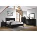 CDecor Home Furnishings Transylvania Black 3 Piece Bedroom Set w/ Dresser & Mirror Upholstered, in Black/Brown | Wayfair 200478KW-S3M