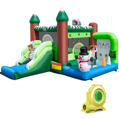 Costway Inflatable Christmas Bouncy House with 735w Blower