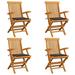 Corrigan Studio® Patio Chairs Outdoor Bistro Folding Chair w/ Cushions Solid Wood Teak Wood in Brown | 18 H in | Wayfair