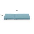 78" X 23" Sunbrella Double Cushion - Knife Edge, Knife-Edge/Ocean - Grandin Road