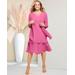 Draper's & Damon's Women's Special Occasion Flirty Jacket Dress - Pink - PM - Petite