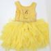 Disney Dresses | Disney Princess Belle 2t Little Girls Toddler Dress With Tulle, Gold, Sparkly | Color: Gold/Yellow | Size: 2tg