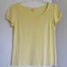 Lilly Pulitzer Tops | Lilly Pulitzer T Shirt L Yellow Top Scoop Neck Short Sleeve Silk Cotton | Color: Yellow | Size: L