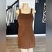 American Eagle Outfitters Dresses | American Eagle Outfitters Womens Brown Corduroy Overall Dress Size Sm Back Zip | Color: Brown | Size: S