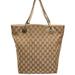 Gucci Bags | Authentic Gucci Monogram Logo Eclipse Shoulder Bag Handbag Tote | Color: Tan/White | Size: 14.5” X 5” X 12.5”