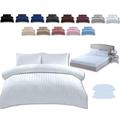 TheWhiteWater King Size Bed Duvet Cover Set - 3 in 1 King Bedding Set - Duvet Cover + Fitted Sheet + 2 Matching Pillowcases (White, King - Duvet Cover + Fitted Sheet)