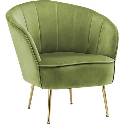 Sessel KAYOOM "Poola 100, gemütlicher Cocktail-Sessel, edler Samtbezug", grün (pistachio, grün), B:76cm H:78cm T:67cm, Bezug: 100% Polyester (Samt) / Korpus: Sperrholz/ Gestell: Eisen, Sessel, Polstersessel Einzelsessel, samtweich, gesteppt,... Image