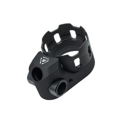 Strike Industries AR Enhanced Castle Nut & Extended End Plate Version 2 Black One Size SI-AR-TRIBUS-BK