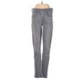 Ann Taylor LOFT Jeans - Mid/Reg Rise Skinny Leg Denim: Gray Bottoms - Women's Size 2 - Light Wash