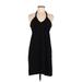 H&M Casual Dress - Slip dress: Black Solid Dresses - Women's Size 6