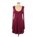Gypsy Warrior Casual Dress - A-Line Scoop Neck Long sleeves: Purple Print Dresses - Women's Size Medium