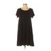 Old Navy Casual Dress - Shift Scoop Neck Short sleeves: Black Print Dresses - Women's Size Small