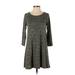 Gap Casual Dress - A-Line: Green Marled Dresses - Women's Size X-Small