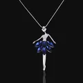 Collier pendentif ballerine pour fille bijoux de la présidence danse de ballet bleue lien de