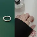 Bague en argent perle pour femme matiques coréennes pour femme bijoux en argent 925 JO925 taille