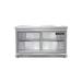 Continental SW48NSGD-FB 48" Worktop Refrigerator w/ (2) Sections, 115v, Silver