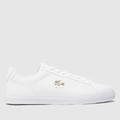 Lacoste lerond pro trainers in white & gold