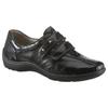 Klettschuh WALDLÄUFER "HENNI", Damen, Gr. 9,5 (44), schwarz, Lackleder, glänzend, sportlich, Schuhe, Bequemschuh, Slipper in Glanzoptik und komfortabler Schuhweite H