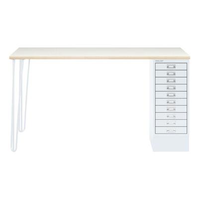 Bisley Schreibtisch »MultiRange« Plywood Platte mit 10 Schubladen weiß, 140x74x60 cm Image