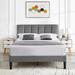 Javlergo Full/Queen Size Tufted Upholstered Bed Frame with Adjustable Height Headboard