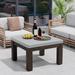 COSIEST Outdoor Solid Wood Square Coffee Table