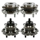 AutoShack Front and Rear Wheel Bearing Hub Assembly with ABS Set of 4 Replacement for 2006-2011 2012 Toyota RAV4 2011-2016 Scion tC 2016 iM 2010-2012 Lexus HS250h 1.8L 2.4L 2.5L FWD 5-Lugs HB4X0051