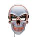 Sunisery LED Skull Head Cover Halloween Light Up LED Hollow Out Skull Full Face Facewear