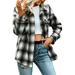 Compression Shirts for Women plus Size Matching Flannel Shirts for Couples Women Irregular Bow Bandage Long Sleeve Button Coat Wool Jacket Pocket Windbreaker Long Sleeve Summer Blouse Women