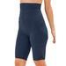 Plus Size Women's Mesh Accent High Waist Bike Short by Woman Within in Navy (Size 14)