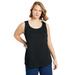 Plus Size Women's Scoopneck One + Only Tank Top by June+Vie in Black (Size 26/28)