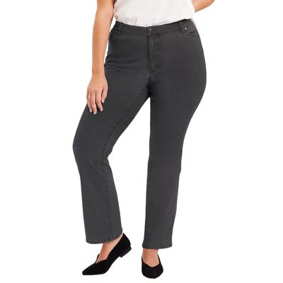 Plus Size Women's Curvie Fit Bootcut Jeans by June+Vie in Grey Denim (Size 10 W)