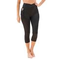 Plus Size Women's Mesh Pocket High Waist Swim Capri by Swim 365 in Black (Size 32)
