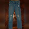 Levi's Jeans | Levi's Distressed Jean's With Lace | Color: Blue/White | Size: 8 Juniors