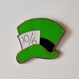 Disney Jewelry | 4/$25 Mad Hatter's Hat Pin 125438 Alice In Wonderland Pin Set | Color: Green/White | Size: Os