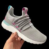 Adidas Shoes | Adidas Big Girls Sneakers Size 6.5 Gray Pink Lightweight & Comfy Running Shoes | Color: Gray/Pink | Size: 6.5g