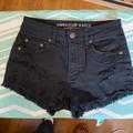 American Eagle Outfitters Shorts | American Eagle Outfitters Hi-Rise Festival Stretch Black Jean Short Shorts Sz 0 | Color: Black | Size: 0