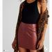 Free People Skirts | Burgundy Vegan Leather Free People Modern Femme Skirt | Color: Red | Size: 2