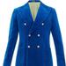 Gucci Suits & Blazers | Gucci Double Breasted Blue Velvet Blazer | Color: Blue | Size: 38r