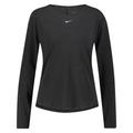 Nike Damen Tennisshirt NIKE DRI-FIT UV ONE LUXE, schwarz/silber, Gr. M
