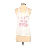 Under Armour Active Tank Top: White Activewear - Women's Size X-Small