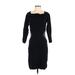 Laundry by Shelli Segal Casual Dress - Sheath Square 3/4 sleeves: Black Print Dresses - Women's Size X-Small