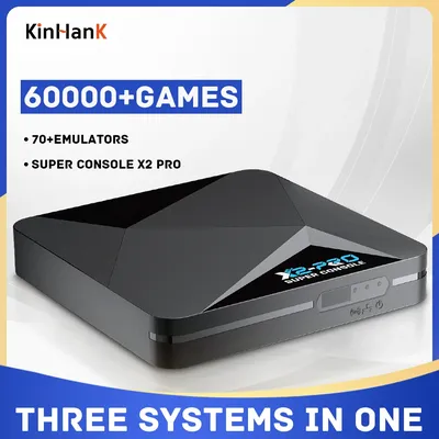 Super console X2 PRO avec système 3 en 1 plus de 60000 jeux compatible avec plus de 70 émulateurs