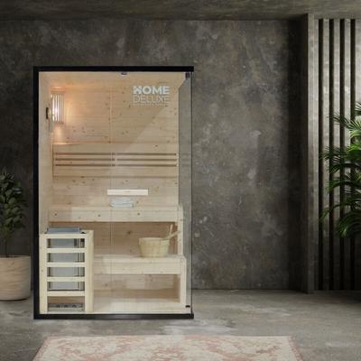 Traditionelle Sauna shadow m - 120 x 120 cm für 2 Personen Größe m Sauna Saunakabine Ecksauna