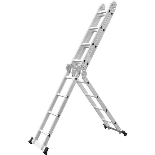 Teleskopleitern Mehrzweckleiter Aluminium mit plattform 4,7m Multifunktionale Klappleiter