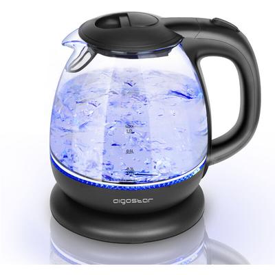 Aigostar - Glas Wasserkocher, Kleiner wasserkocher glas mit led-beleuchtung, 1 Liter, 2200W, Image