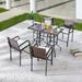 Patio Festival 4-Person Bar Height Dining Set with Cushions