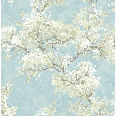 NextWall Cherry Blossom Grove and Stick Wallpaper