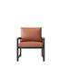 Modern Faux Leather Accent Chair with Black Powder Coated Metal Frame